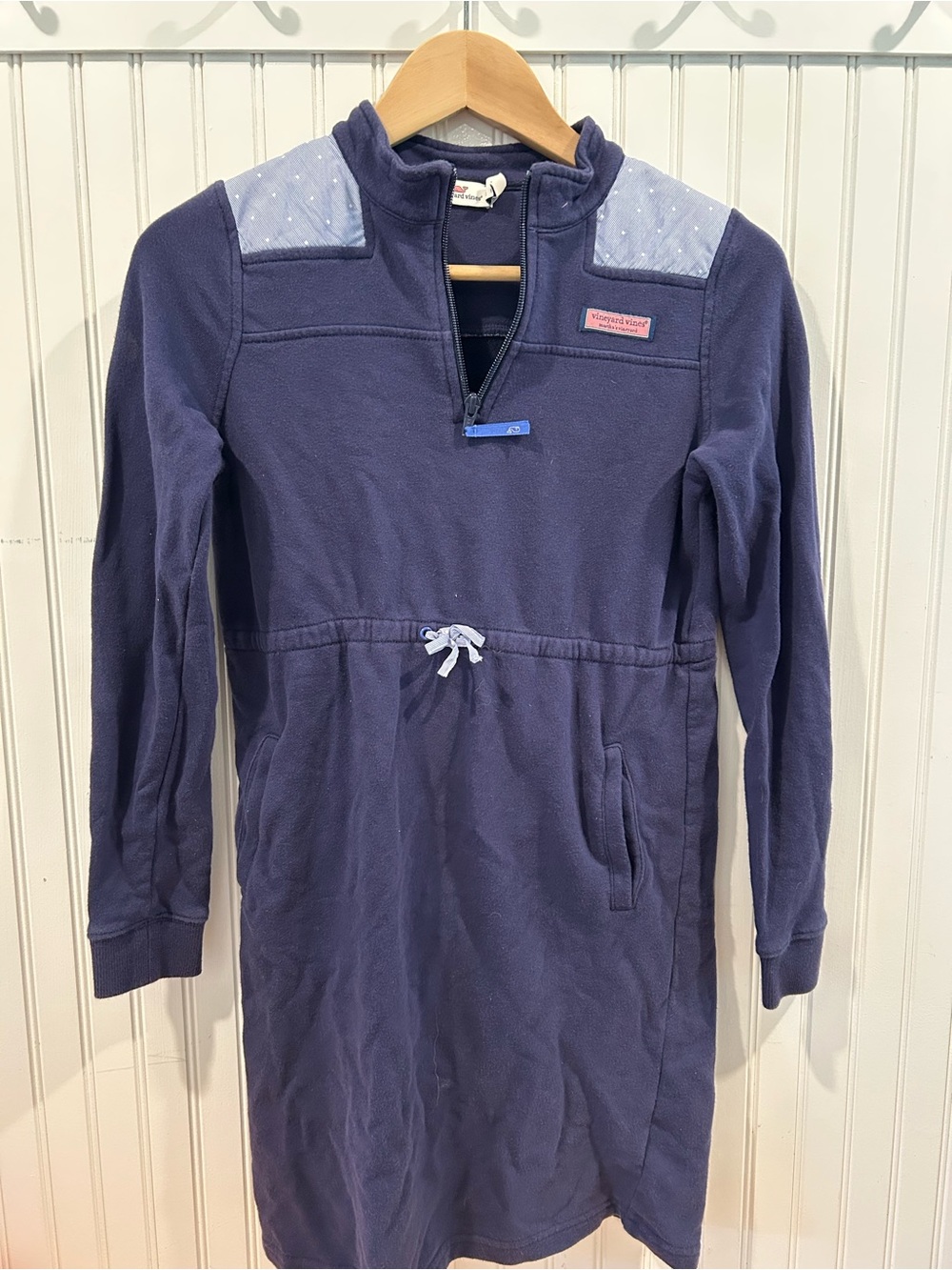 Vineyard Vines Navy Dress with Light Blue Accents